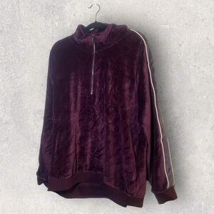 Fabletics Maroon Velour Sweatsuit, 3x